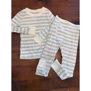 Kissy Kissy Blue White Stripes Long Sleeve Pants Toddler PJ Set Sz 4T